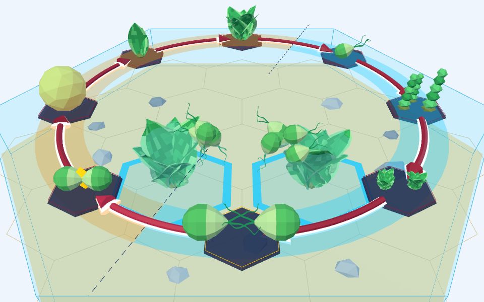 نموذج ثلاثيّ الأبعاد بأسلوب Low Poly — تعاقب الأجيال: خس البحر