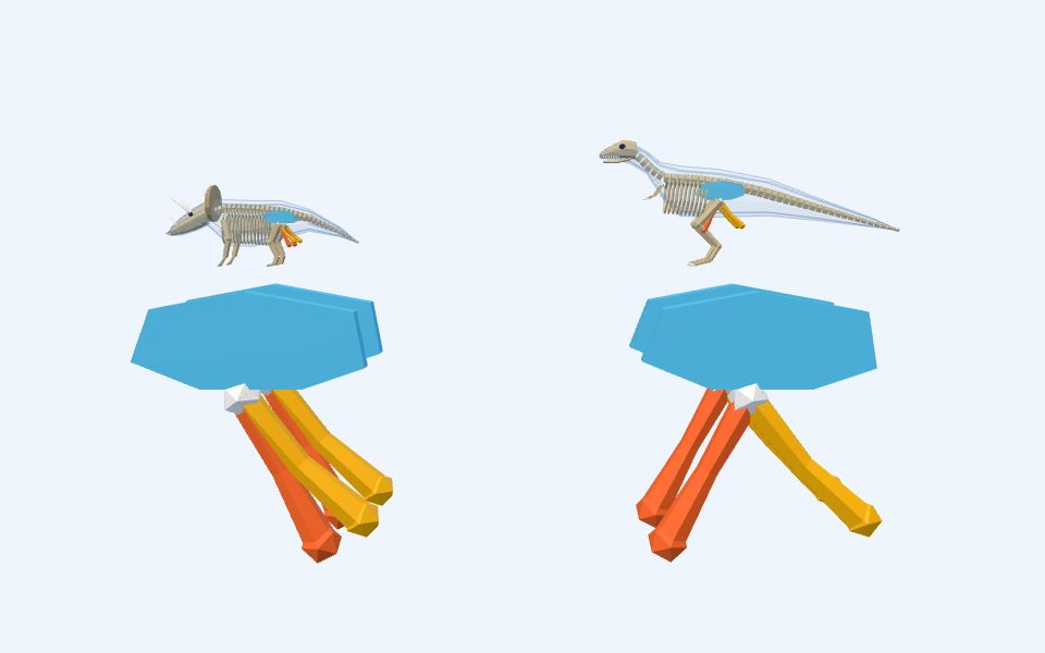 نموذج ثلاثيّ الأبعاد بأسلوب Low Poly — ورك الديناصورات: إلى الأمام أم إلى الخلف؟