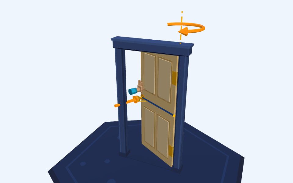نموذج ثلاثيّ الأبعاد بأسلوب Low Poly — عزم القوة والباب