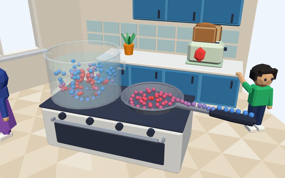 نموذج ثلاثيّ الأبعاد بأسلوب Low Poly — الحرارة وانتقالها: التوصيل والحمل والإشعاع