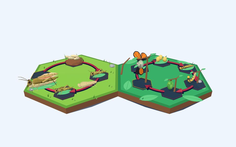 نموذج ثلاثيّ الأبعاد بأسلوب Low Poly — التحول الكامل والتحول الناقص