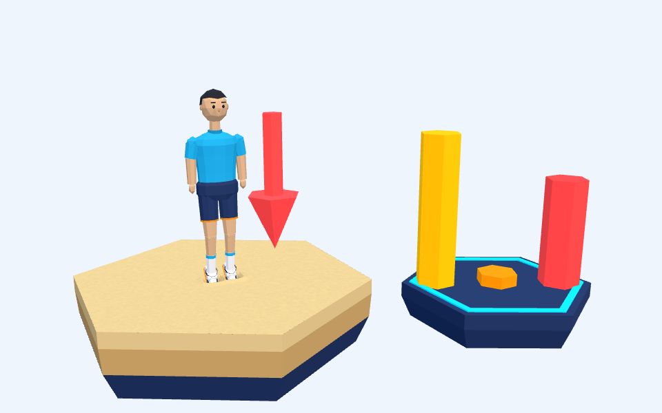 نموذج ثلاثيّ الأبعاد بأسلوب Low Poly — الضغط: القوة على المساحة