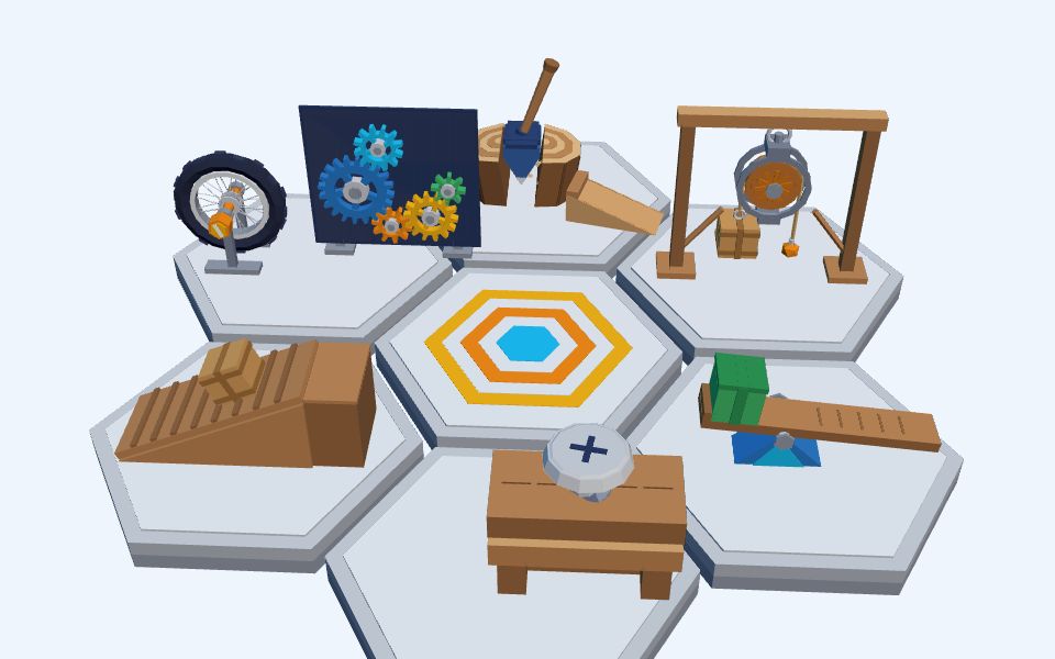 نموذج ثلاثيّ الأبعاد بأسلوب Low Poly — معرض الآلات البسيطة