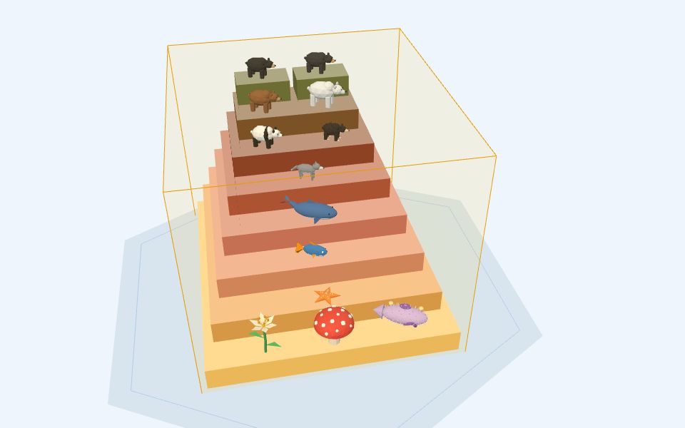 نموذج ثلاثيّ الأبعاد بأسلوب Low Poly — فئات التصنيف: صناديق داخل صناديق