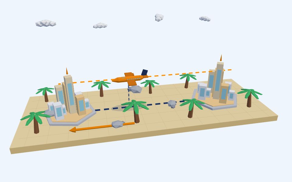 نموذج ثلاثيّ الأبعاد بأسلوب Low Poly — الميل: معدّل التغيّر