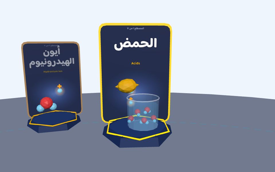 نموذج ثلاثيّ الأبعاد بأسلوب Low Poly — مصطلحات: المحاليل الحمضية والقاعدية