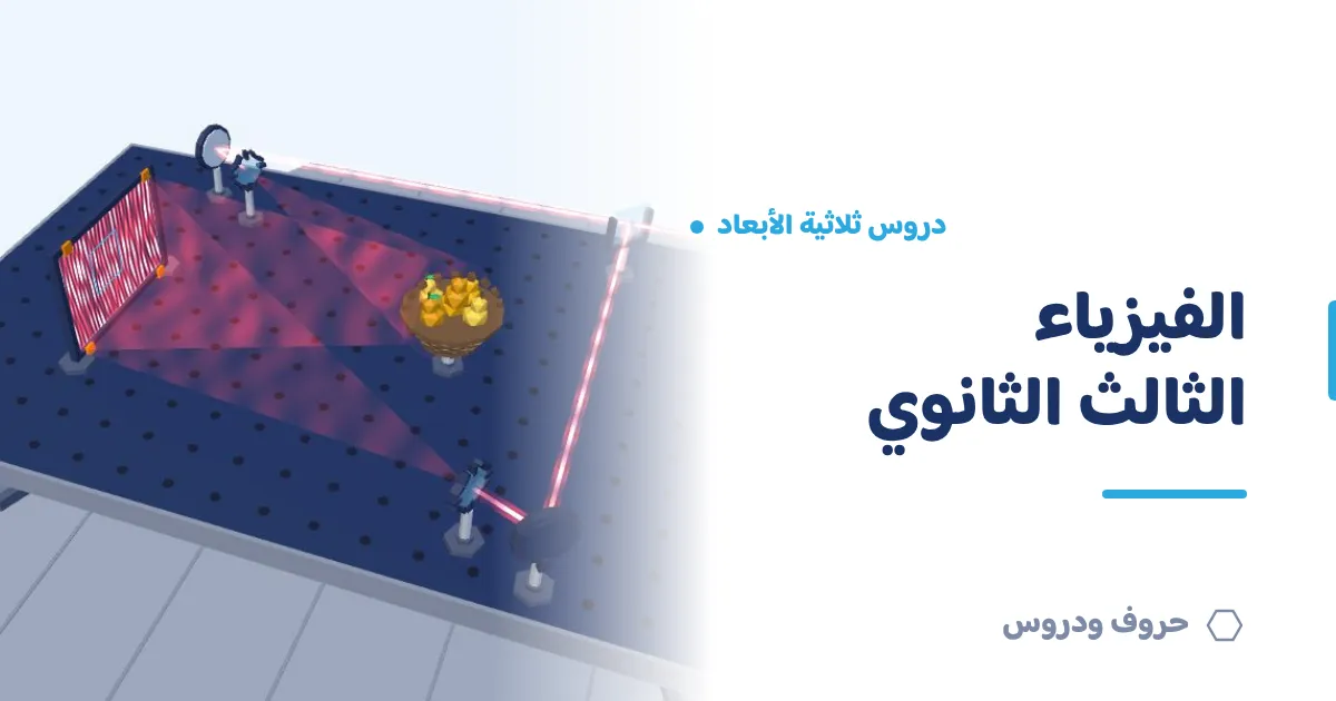 دروس الفيزياء ثلاثية الأبعاد للصف الثالث الثانوي — حروف و دروس
